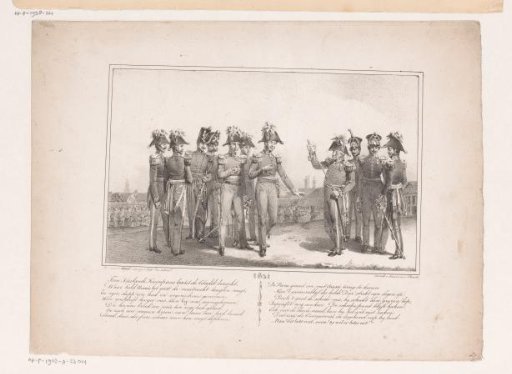 Crown Prince Willem II and Baron Chassé in the citadel of Antwerp