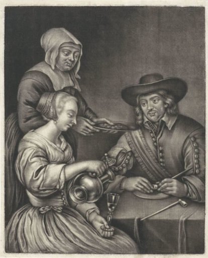 Man and Woman at a Table