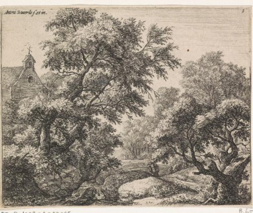 Peddler on a forest path