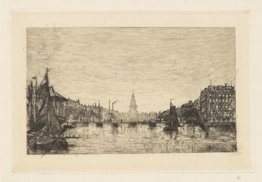 View of the Amstel and the Zuiderkerk tower