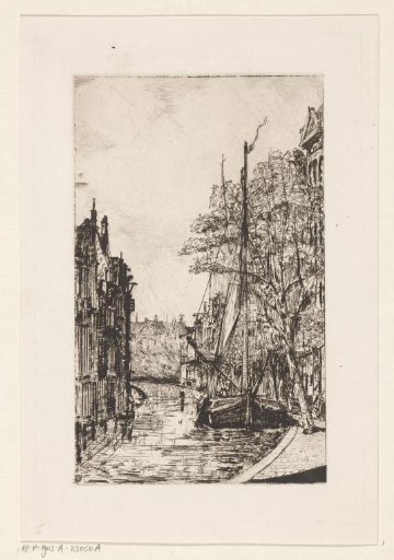 View of the Nieuwezijds Voorburgwal in Amsterdam