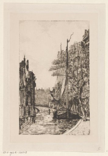 View of the Nieuwezijds Voorburgwal in Amsterdam