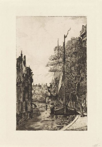 View of the Nieuwezijds Voorburgwal in Amsterdam