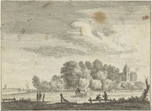 Landscape with a Church behind Trees