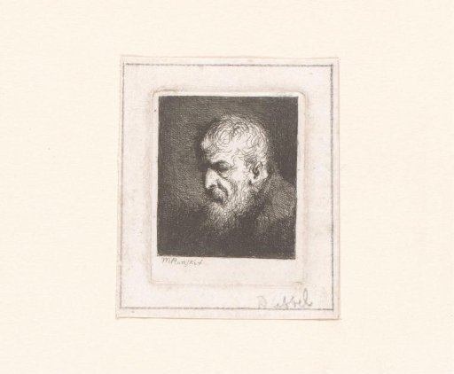 Portrait of an unknown man with a beard