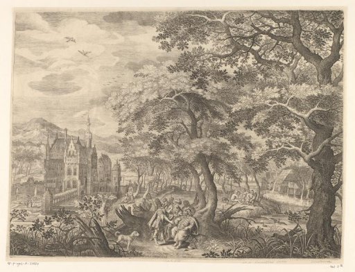 Landscape with David's men asking Nabal for food