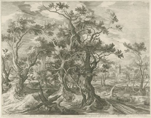 Landscape with a prophet from Judah torn by a lion