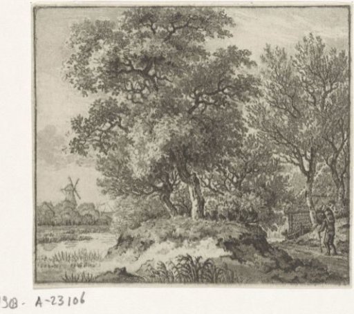 Wooded Landscape with a Walker
