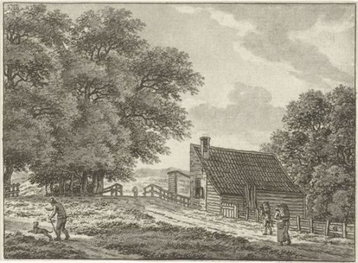 Landscape near Overveen with Walkers