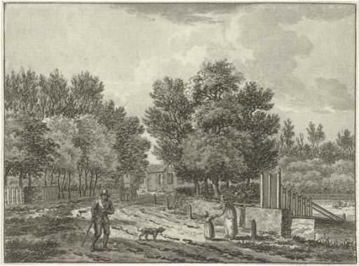 Landscape near Overveen with a Few Walkers
