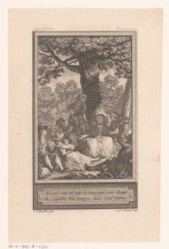 Drinking company under a tree