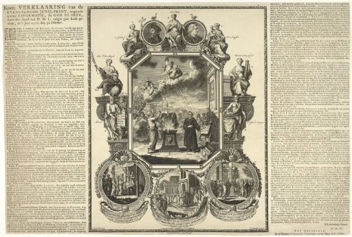 Evangelical Jubilee Print for the Second Centenary of the Reformation, 1717