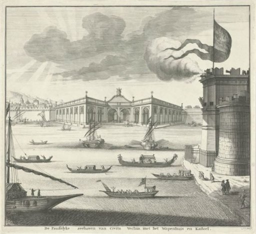 View of the Harbour of Civitavecchia