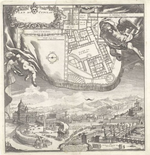 Plan and View of the Vatican