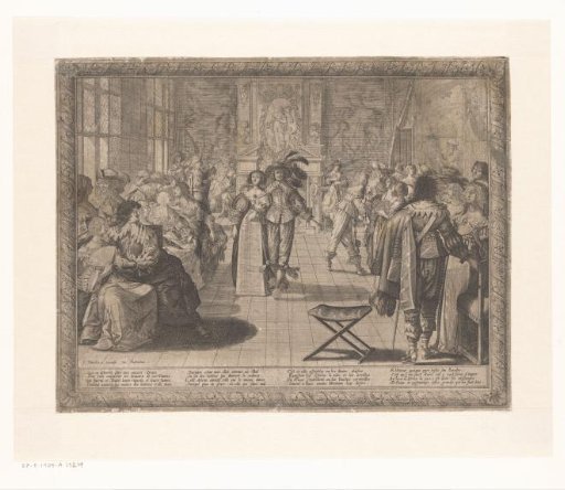 Dancing man and woman at a ball