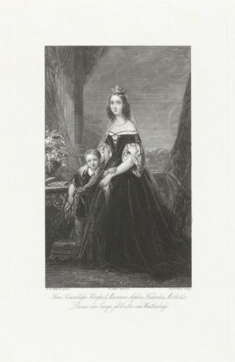 Portrait of Sophia Frederika Mathilda of Württemberg with her son