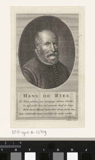 Portrait of the Mennonite preacher Hans de Ries