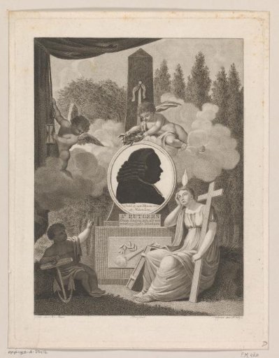 Silhouette portrait of Abraham Rutgers