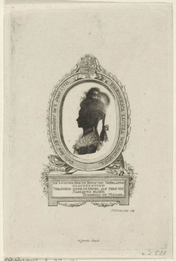 Silhouette portrait of Louise, Princess of Orange-Nassau