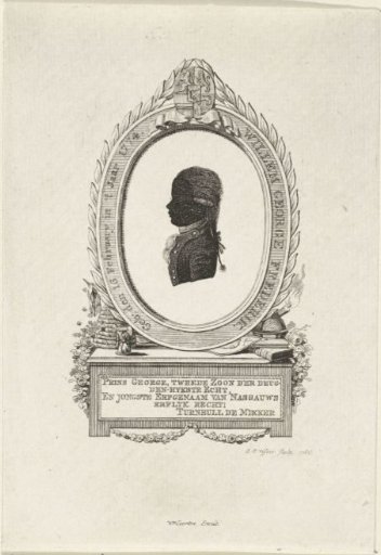 Silhouette portrait of Frederik, Prince of Orange-Nassau
