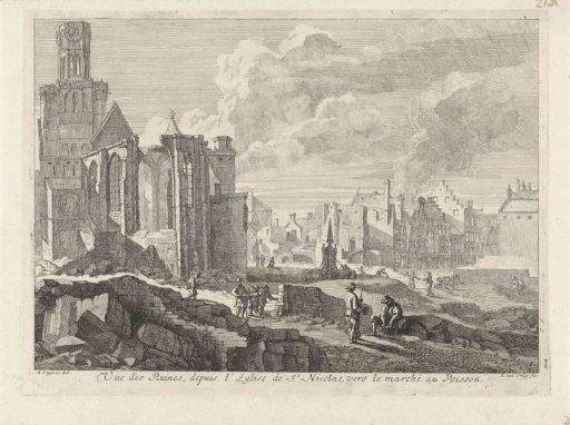 Ruins near the Fish Market in Brussels, 1695