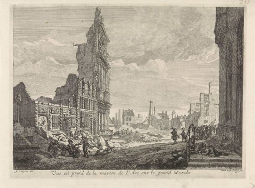 Ruins on the Grand Place in Brussels, 1695