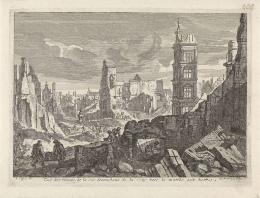 Ruins near the Hay Market in Brussels, 1695