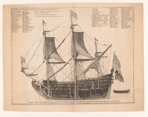 Cross-section of a ship