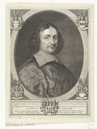Portrait of Ferdinand van Furstenberg, Prince-Bishop of Paderborn