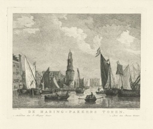 View of the Haringpakkerstoren in Amsterdam