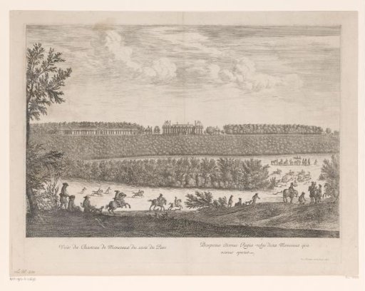 Hunting party in the park of the Château of Montceaux