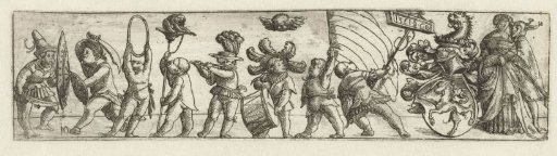 Frieze with putti and coat of arms