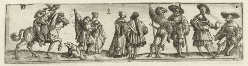Frieze with men, women, and soldiers