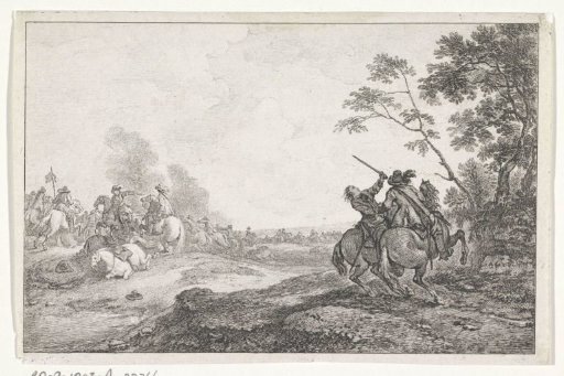 Cavalry Battle in a Hilly Landscape