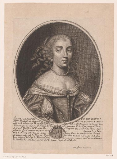 Portrait of Anne Geneviève of Bourbon-Condé