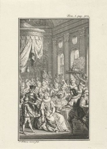 Company at a banquet