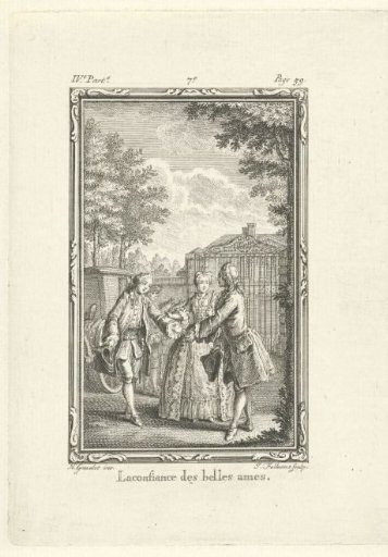 Lady and two gentlemen in conversation