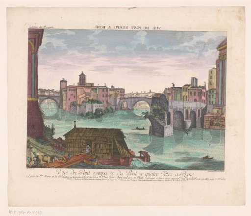 View of the Tiber Island in Rome