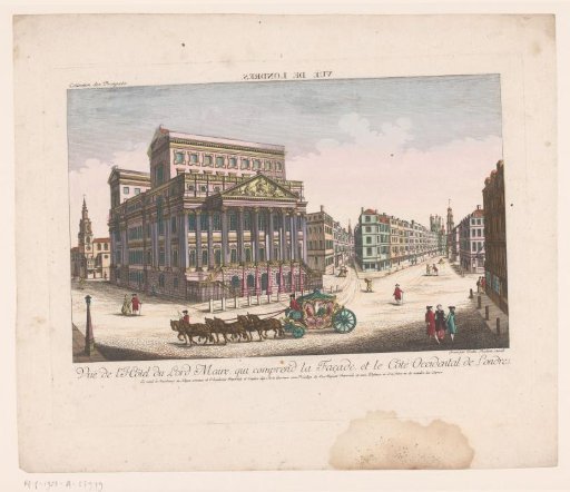 View of the Mansion House in London