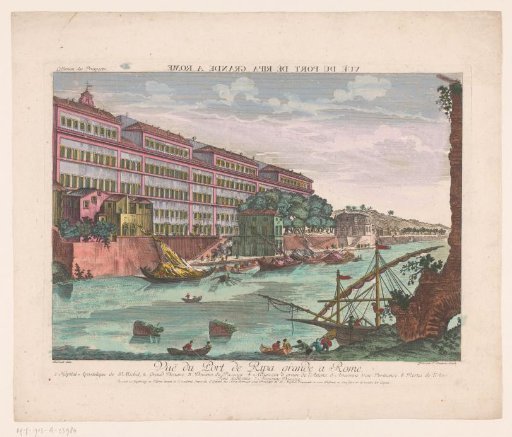 View of the Porto di Ripa Grande in Rome