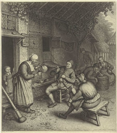 Peasants on the terrace in front of an inn