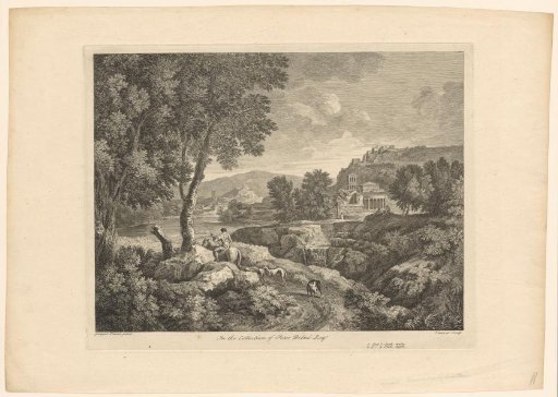 Landscape with villages along a river
