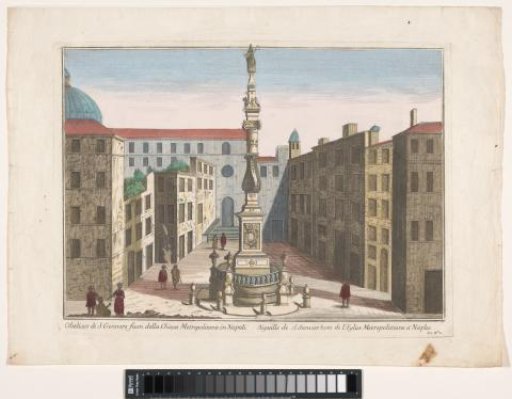 View of the Obelisco di San Gennaro in Naples