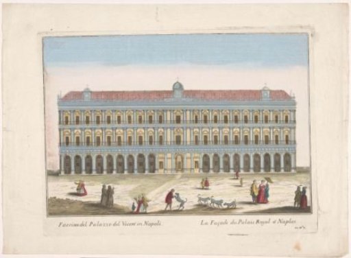 View of the Royal Palace in Naples