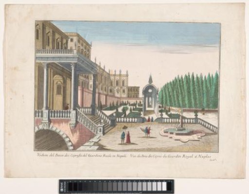 View of a Garden and a Royal Palace in Naples