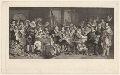 The Shooting Banquet in the Crossbow or St. George's Guildhall in Amsterdam to Celebrate the Signing of the Peace of Münster, 18 June 1648