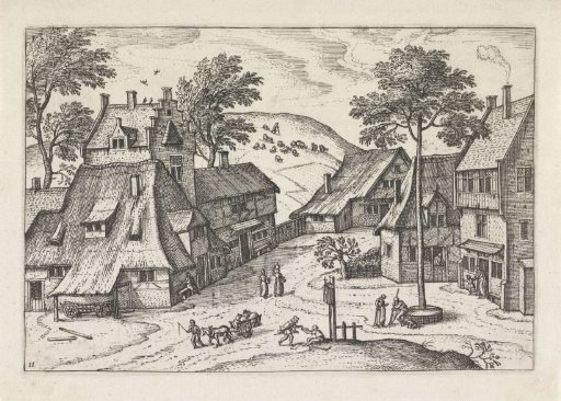 View of a Village Square with a Beggar