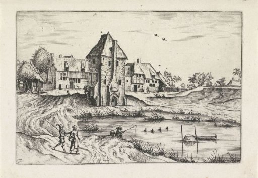 Houses by a Pond