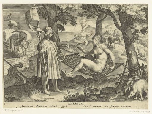 Amerigo Vespucci Sets Foot on Shore in America