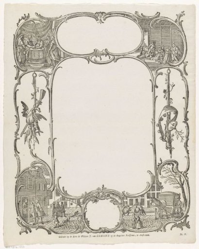 Frame with Scenes from Daily Life and from the New Testament